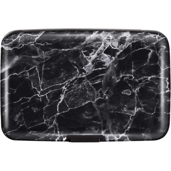 Mini Credit Card Holder, RFID Blocking Slim Hard Card Case ID Case Travel Wallet - Picture 5 of 6